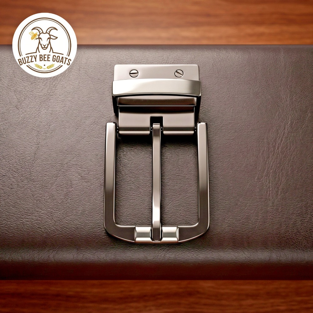 Vintage Liz Claiborne Reversible Clamp Belt Buckle Metal Rectangular Silver Tone